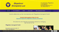 Desktop Screenshot of hennigsdorfer-pflegedienst.de
